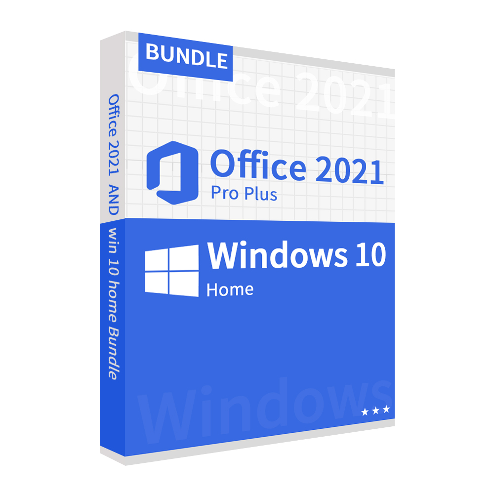 ☆Windows 10 Home + Office 2021 Pro Plus Bundle  
